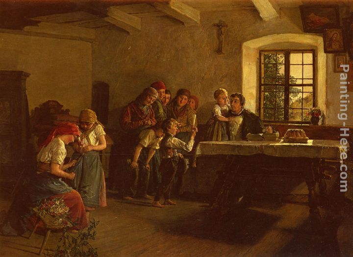 The Center of Attention painting - Ferdinand Georg Waldmuller The Center of Attention art painting